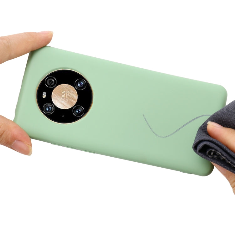For Huawei Mate 40 Pro Pure Color Liquid Silicone Shockproof Full Coverage Case