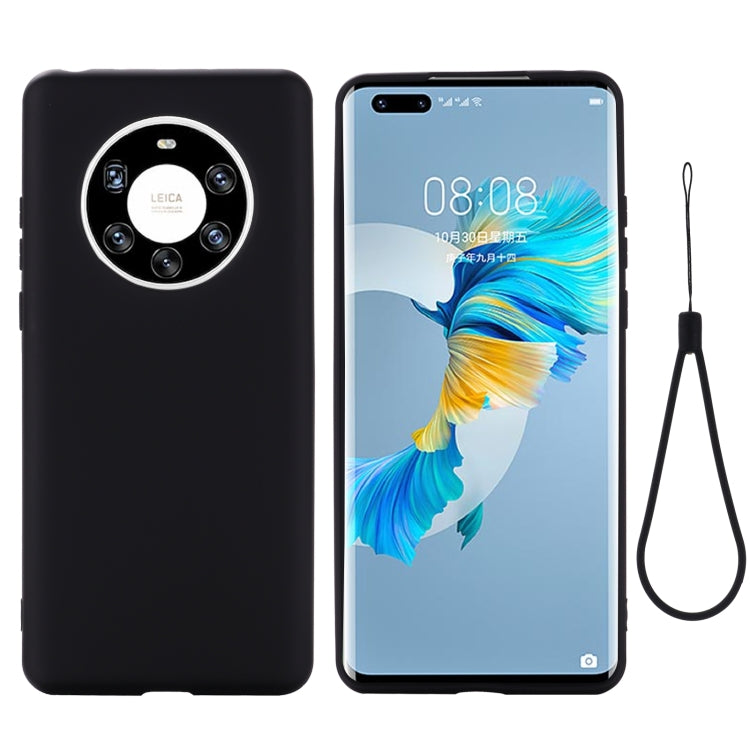 For Huawei Mate 40 Pro+ Pure Color Liquid Silicone Shockproof Full Coverage Case