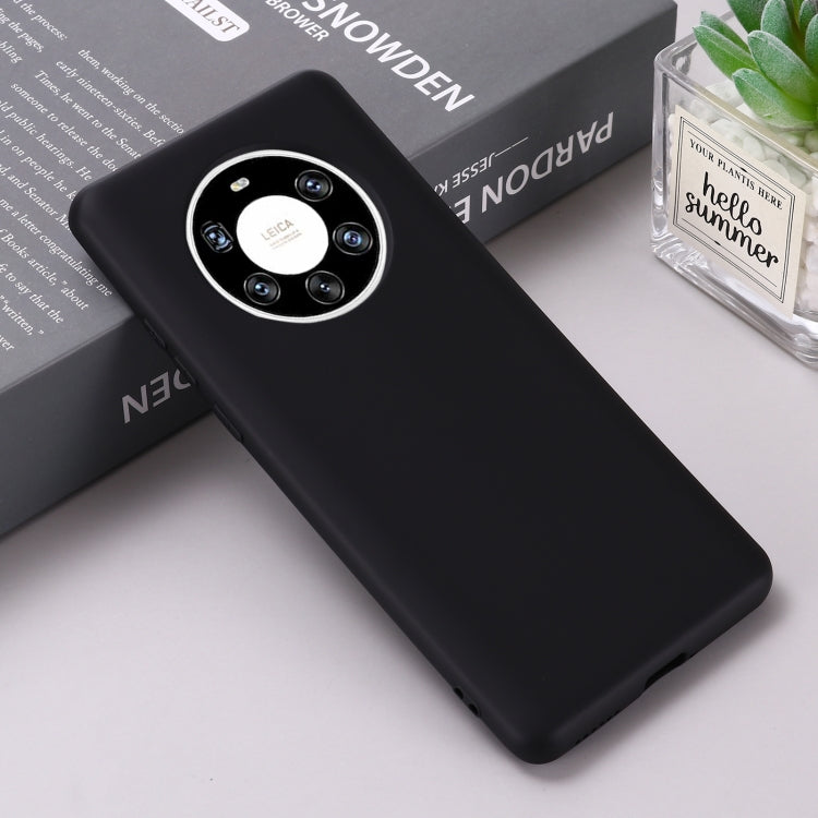 For Huawei Mate 40 Pro+ Pure Color Liquid Silicone Shockproof Full Coverage Case