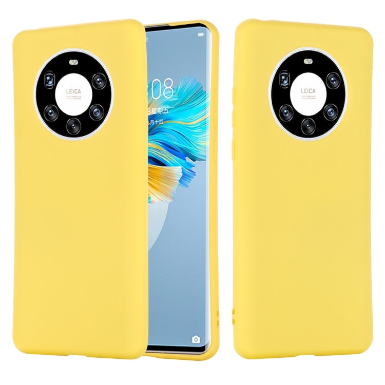 For Huawei Mate 40 Pro+ Pure Color Liquid Silicone Shockproof Full Coverage Case