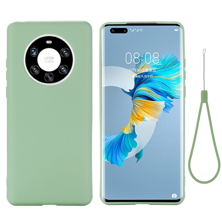 For Huawei Mate 40 Pro+ Pure Color Liquid Silicone Shockproof Full Coverage Case