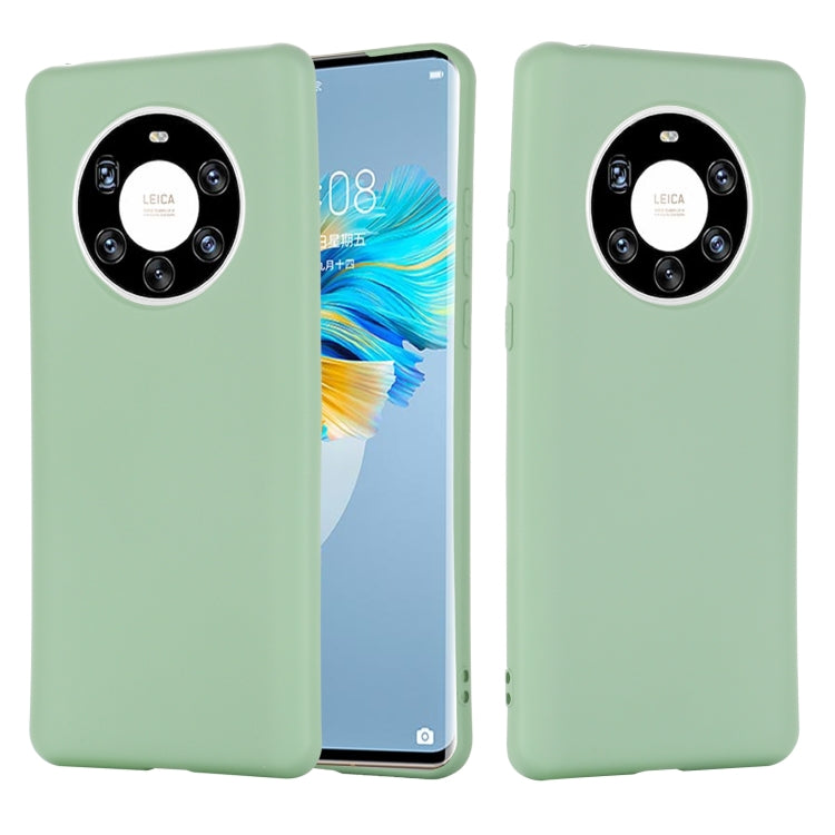 For Huawei Mate 40 Pro+ Pure Color Liquid Silicone Shockproof Full Coverage Case