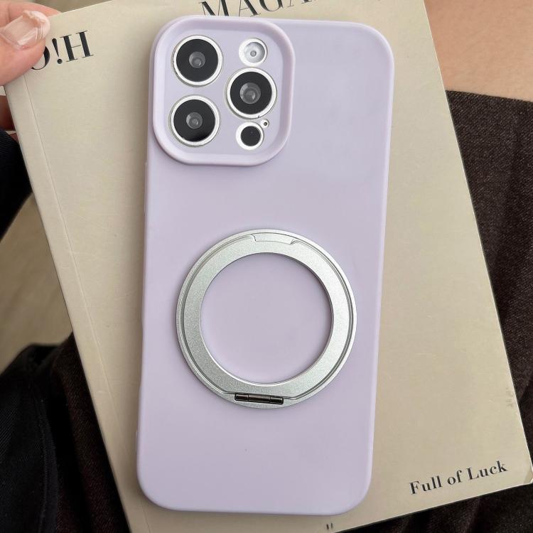 For iPhone 12 Pro Max Stress Relief Holder Magnetic Fine Hole Silicone Phone Case