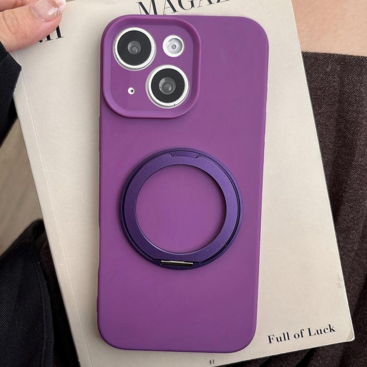 For iPhone 14 / 13 Stress Relief Holder Magnetic Fine Hole Silicone Phone Case