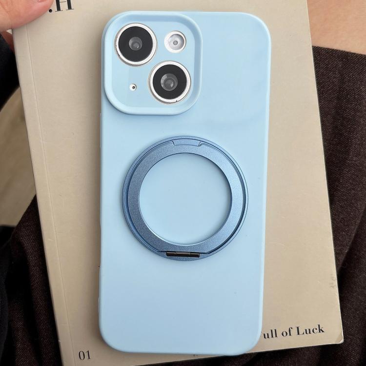 For iPhone 15 Stress Relief Holder Magnetic Fine Hole Silicone Phone Case