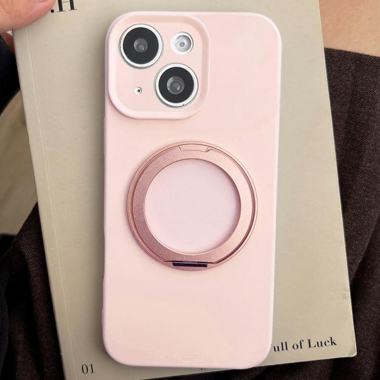 For iPhone 15 Stress Relief Holder Magnetic Fine Hole Silicone Phone Case