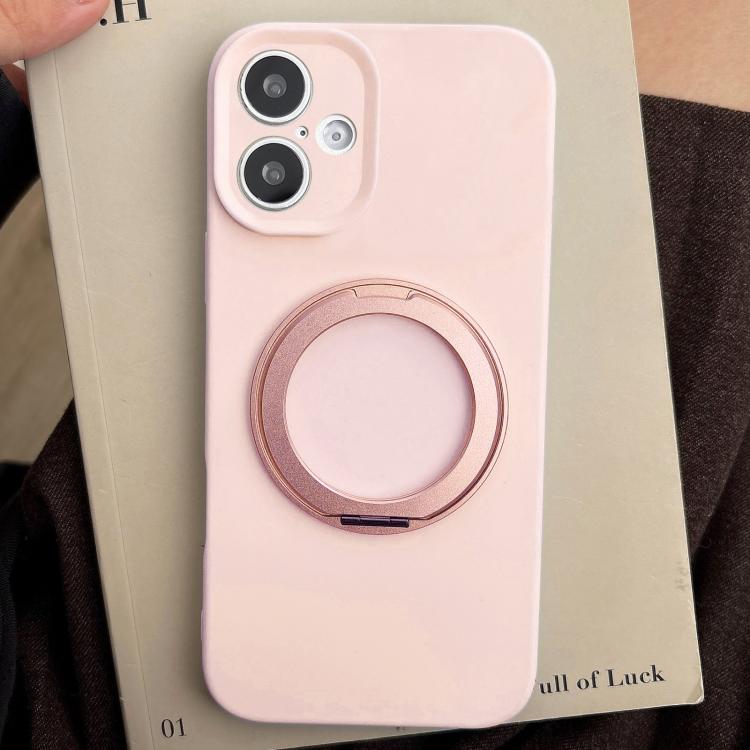 For iPhone 16 Plus Stress Relief Holder Magnetic Fine Hole Silicone Phone Case