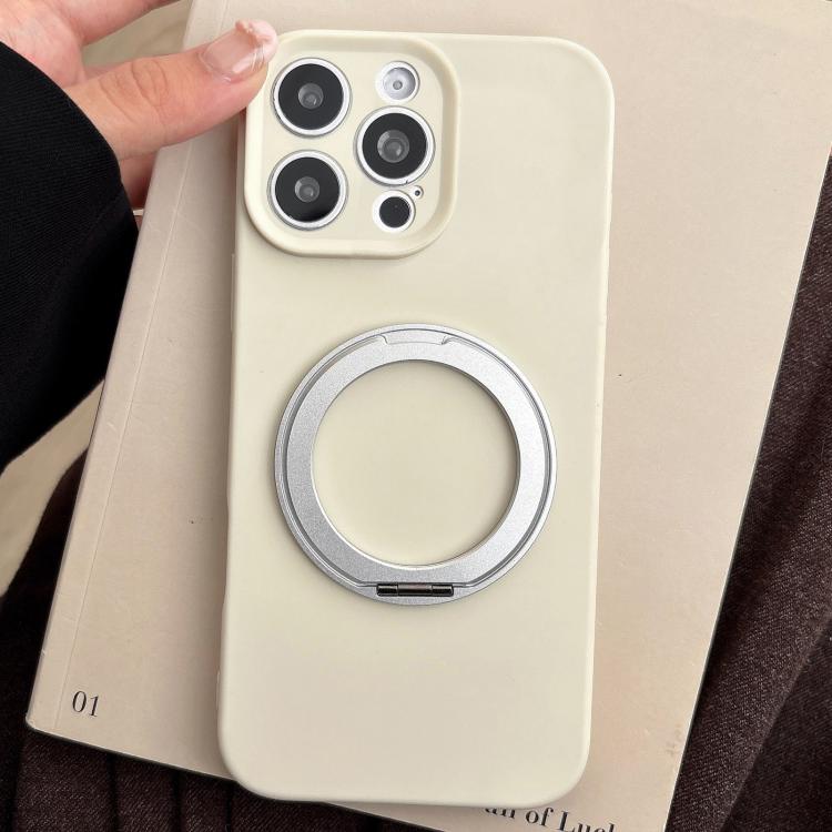 For iPhone 16 Pro Max Stress Relief Holder Magnetic Fine Hole Silicone Phone Case
