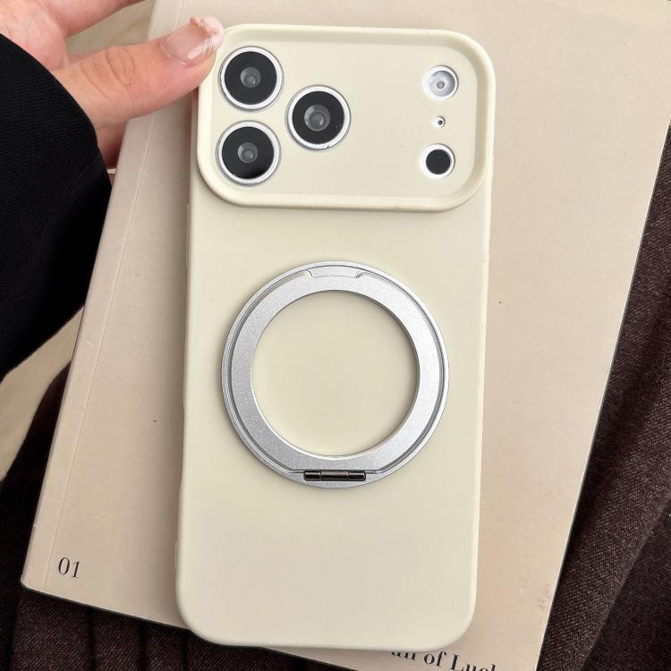 For iPhone 17 Pro Stress Relief Holder Magnetic Fine Hole Silicone Phone Case