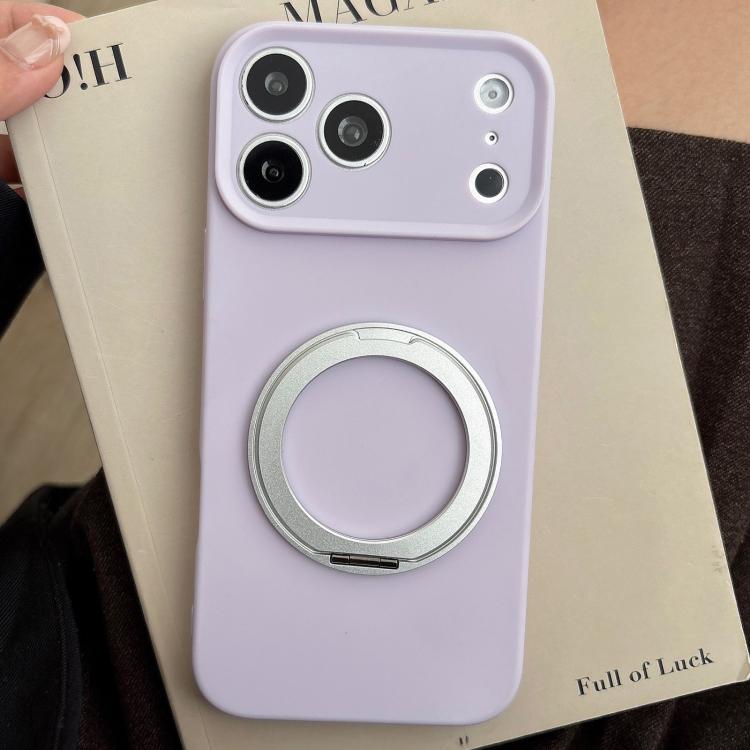 For iPhone 17 Pro Max Stress Relief Holder Magnetic Fine Hole Silicone Phone Case