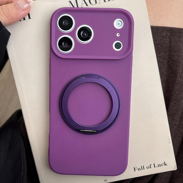 For iPhone 17 Pro Max Stress Relief Holder Magnetic Fine Hole Silicone Phone Case
