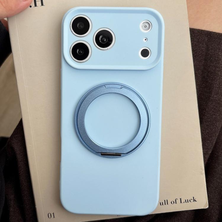 For iPhone 17 Pro Max Stress Relief Holder Magnetic Fine Hole Silicone Phone Case