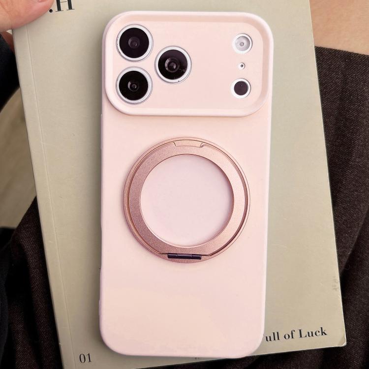 For iPhone 17 Pro Max Stress Relief Holder Magnetic Fine Hole Silicone Phone Case