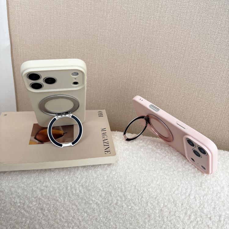 For iPhone 13 Pro Max Stress Relief Holder Magnetic Fine Hole Silicone Phone Case