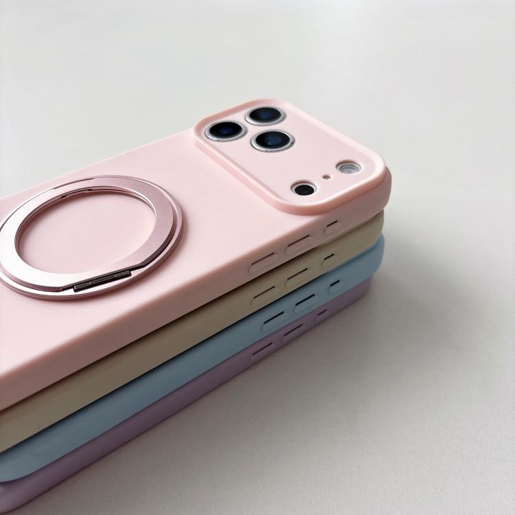 For iPhone 17 Pro Max Stress Relief Holder Magnetic Fine Hole Silicone Phone Case