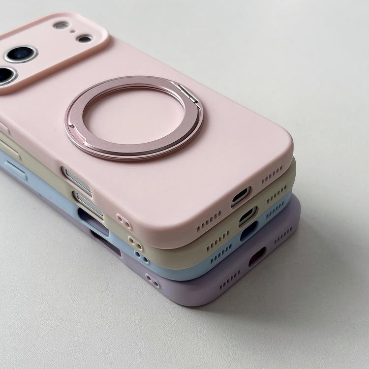 For iPhone 13 Pro Max Stress Relief Holder Magnetic Fine Hole Silicone Phone Case