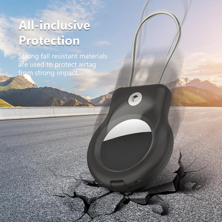 For AirTag 2nd Gen / 1st Gen XDcase 4pcs Hollow PC Protective Case with Security Lock & Metal Strap