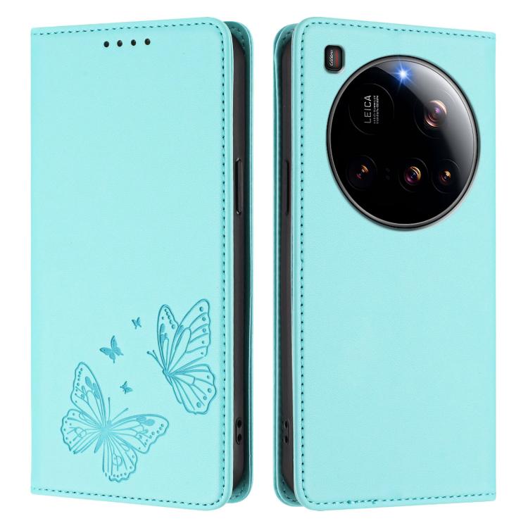 For Xiaomi 15 Ultra Strong Magnetic Dual Butterfly RFID Vegan Leather Phone Case