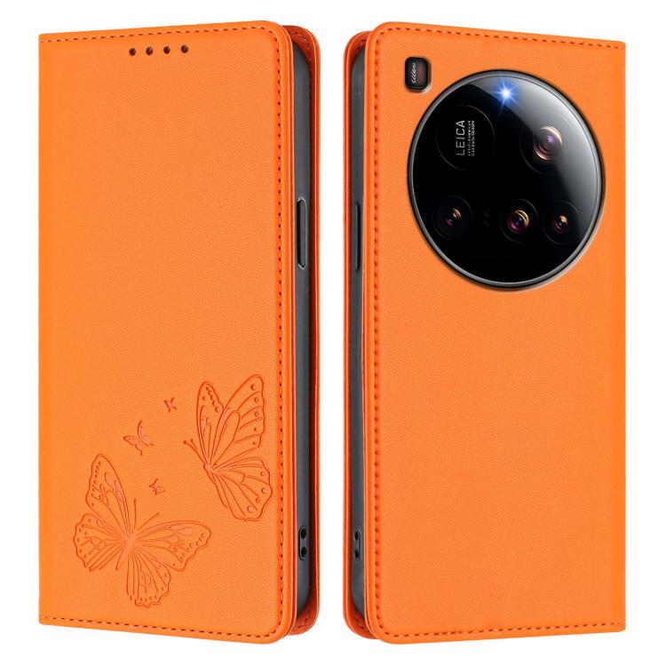For Xiaomi 15 Ultra Strong Magnetic Dual Butterfly RFID Vegan Leather Phone Case