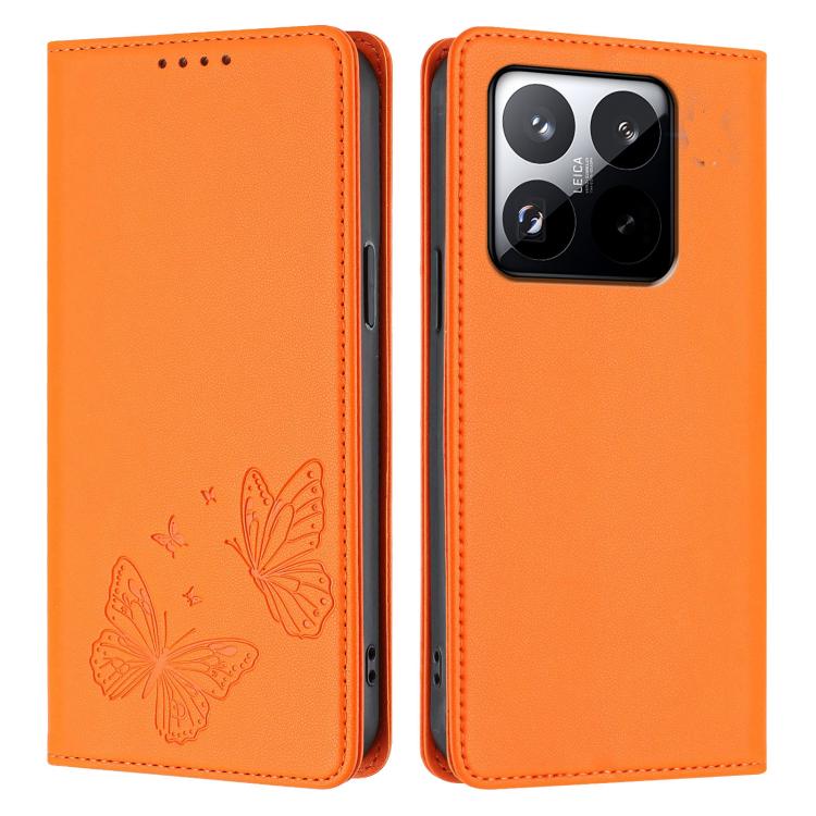For Xiaomi 15T 5G Strong Magnetic Dual Butterfly RFID Vegan Leather Phone Case