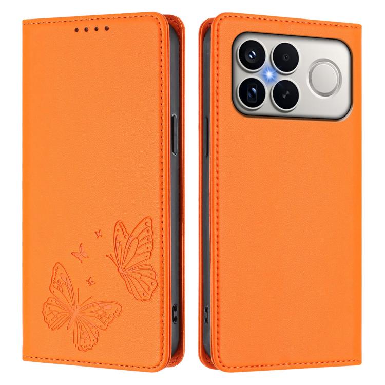 For Xiaomi Poco F8 Ultra 5G / Redmi K90 Pro Max Strong Magnetic Dual Butterfly RFID Vegan Leather Phone Case