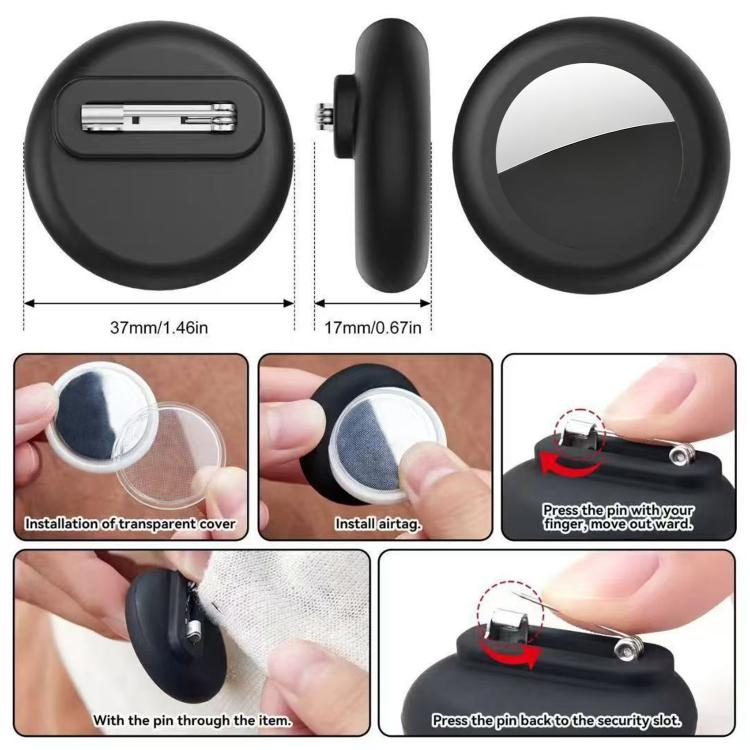For AirTag 2nd Gen / 1st Gen XDcase 4pcs Silicone Waterproof Protective Case with Pin