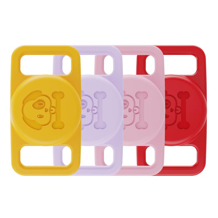 For AirTag 2nd Gen / 1st Gen XDcase 4pcs Pet Collar Design Waterproof Silicone Protective Case