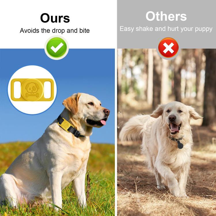 For AirTag 2nd Gen / 1st Gen XDcase 4pcs Pet Collar Design Waterproof Silicone Protective Case