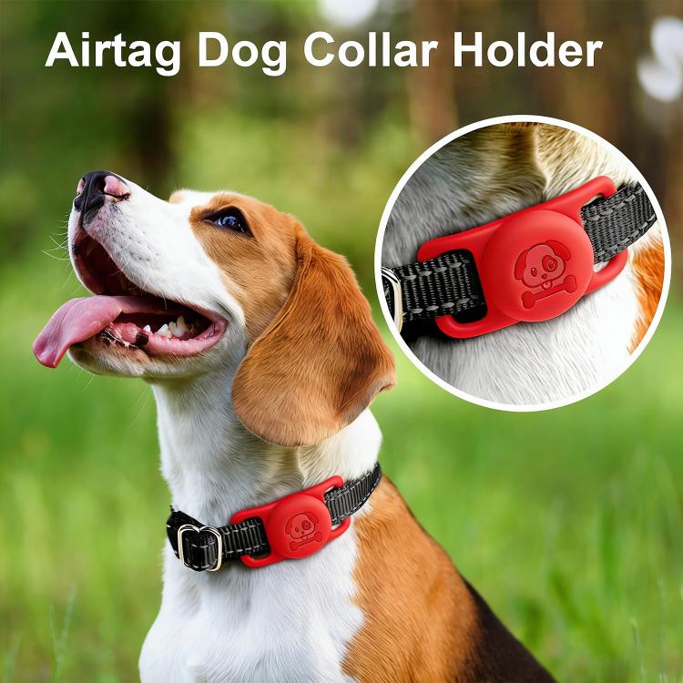 For AirTag 2nd Gen / 1st Gen XDcase 4pcs Pet Collar Design Waterproof Silicone Protective Case