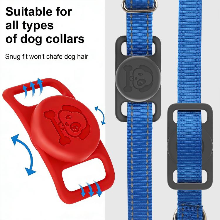 For AirTag 2nd Gen / 1st Gen XDcase 4pcs Pet Collar Design Waterproof Silicone Protective Case