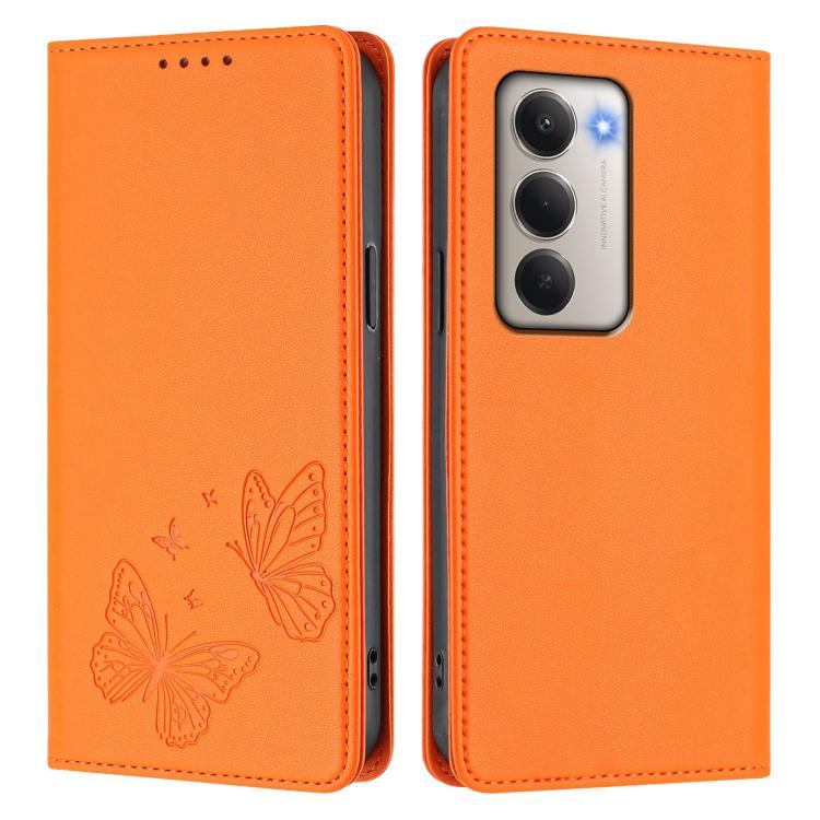 For Redmi 15 5G / 4G EU 171mm Strong Magnetic Dual Butterfly RFID Vegan Leather Phone Case