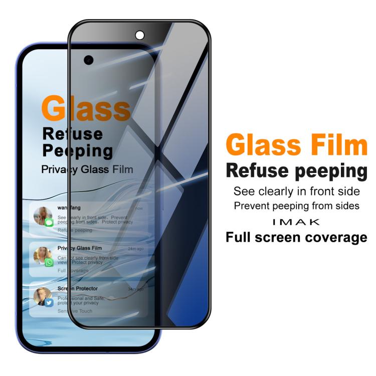 For Google Pixel 10a imak Privacy Tempered Glass Film, Not Support Fingerprint Unlocking