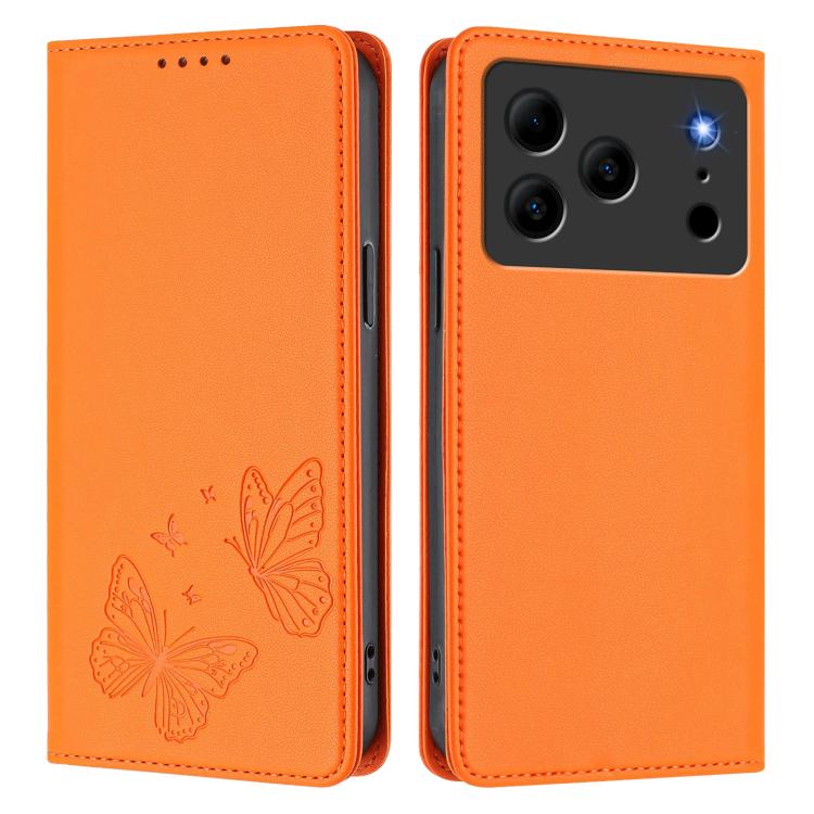 For Doogee Note 56 / Note 56 Pro Strong Magnetic Dual Butterfly RFID Vegan Leather Phone Case