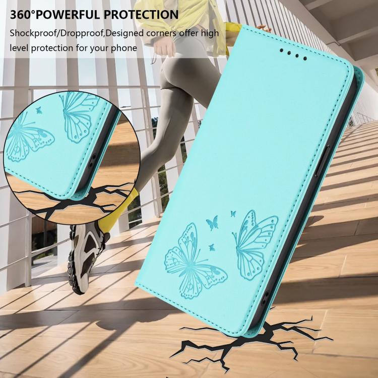 For Doogee Note 56X / Note 56X Pro Strong Magnetic Dual Butterfly RFID Vegan Leather Phone Case