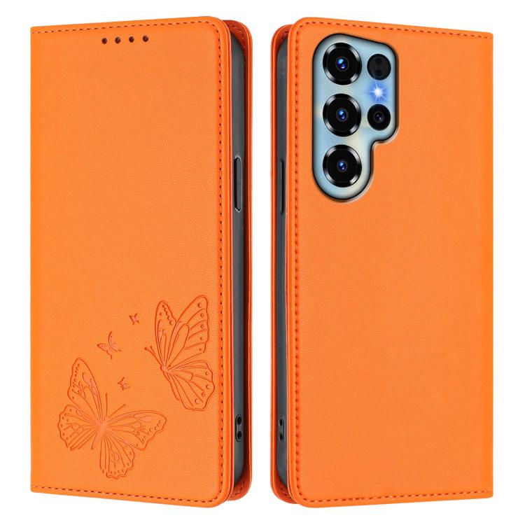 For Doogee Note 56X / Note 56X Pro Strong Magnetic Dual Butterfly RFID Vegan Leather Phone Case