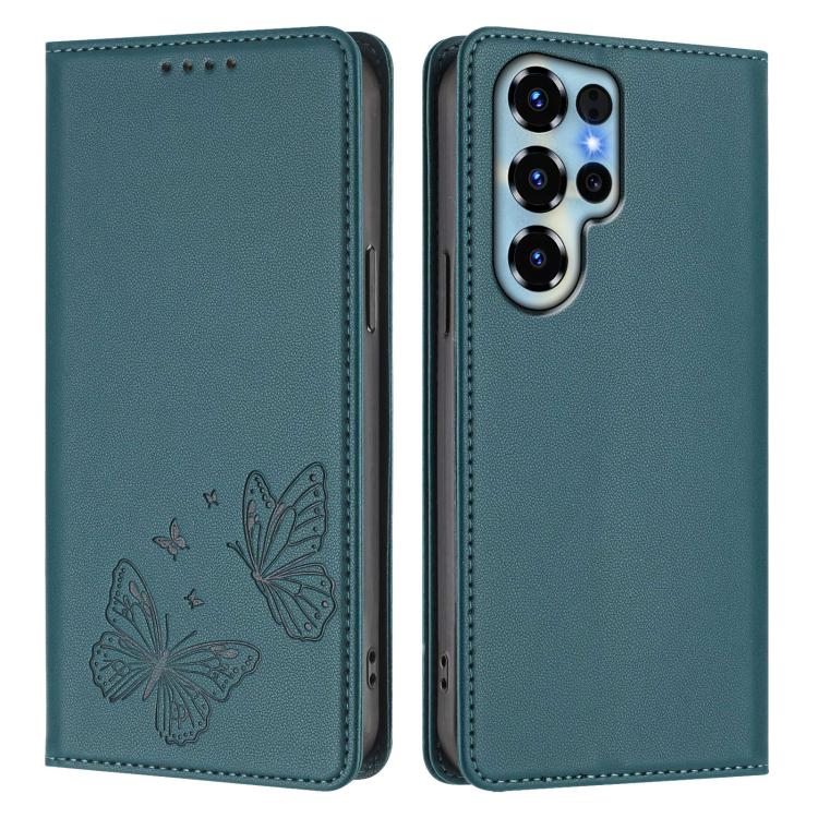 For Doogee Note 56X / Note 56X Pro Strong Magnetic Dual Butterfly RFID Vegan Leather Phone Case