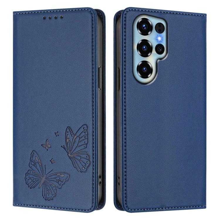 For Doogee Note 56X / Note 56X Pro Strong Magnetic Dual Butterfly RFID Vegan Leather Phone Case