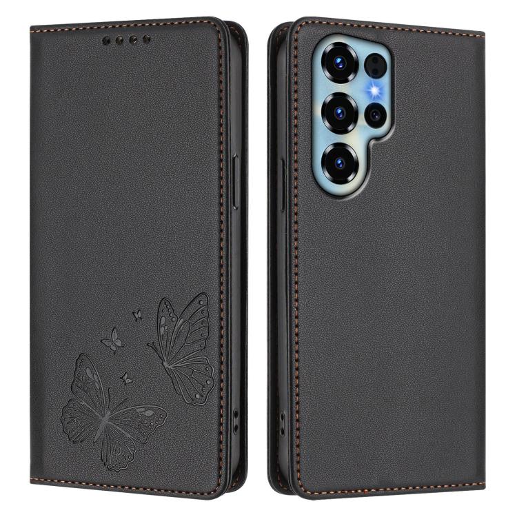 For Doogee Note 56X / Note 56X Pro Strong Magnetic Dual Butterfly RFID Vegan Leather Phone Case
