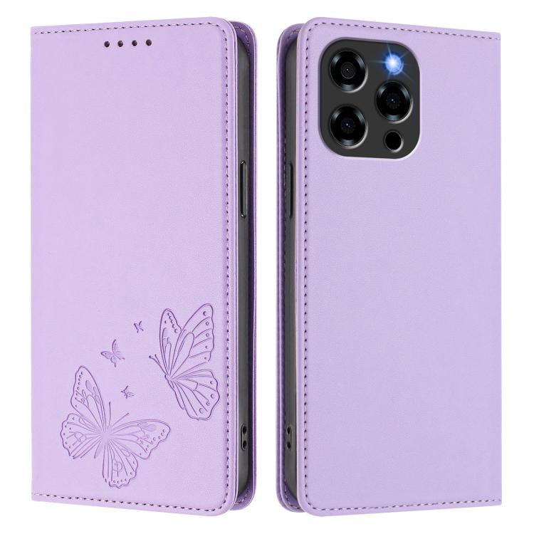 For Doogee Note 58 / Note 58 Pro Strong Magnetic Dual Butterfly RFID Vegan Leather Phone Case