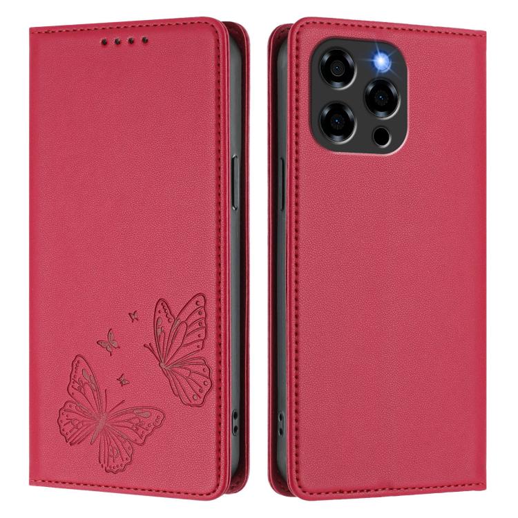For Doogee Note 58 / Note 58 Pro Strong Magnetic Dual Butterfly RFID Vegan Leather Phone Case