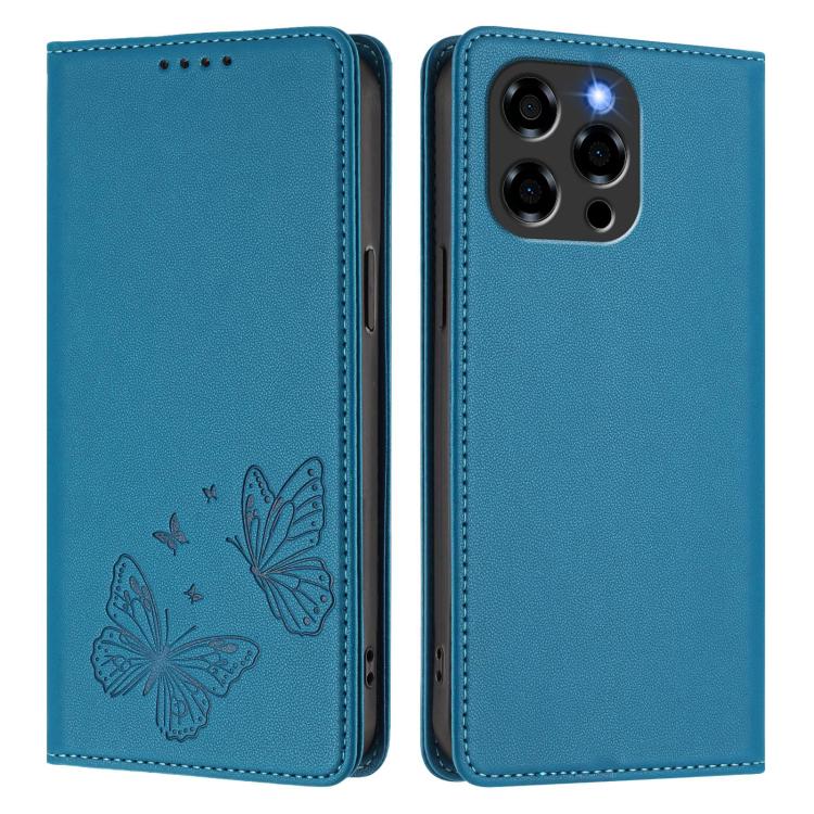For Doogee Note 58 / Note 58 Pro Strong Magnetic Dual Butterfly RFID Vegan Leather Phone Case
