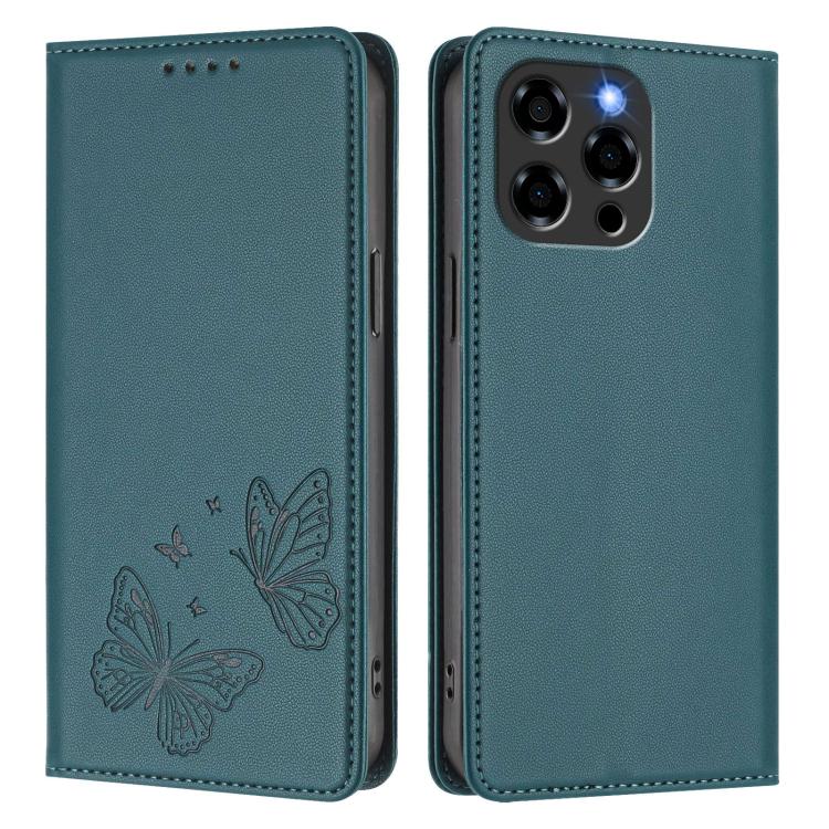 For Doogee Note 58 / Note 58 Pro Strong Magnetic Dual Butterfly RFID Vegan Leather Phone Case