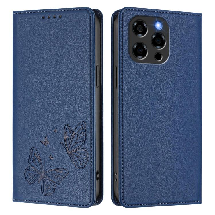 For Doogee Note 58 / Note 58 Pro Strong Magnetic Dual Butterfly RFID Vegan Leather Phone Case