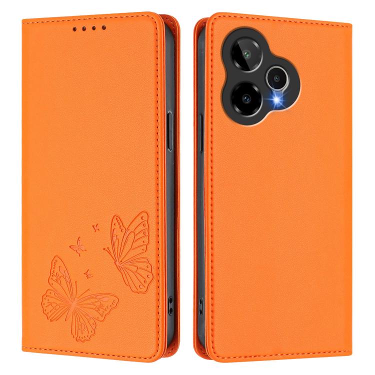 For Cricket Icon Pro 2026 Strong Magnetic Dual Butterfly RFID Vegan Leather Phone Case