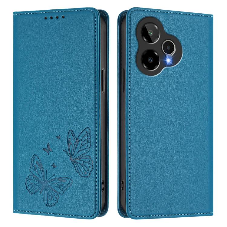 For Cricket Icon Pro 2026 Strong Magnetic Dual Butterfly RFID Vegan Leather Phone Case