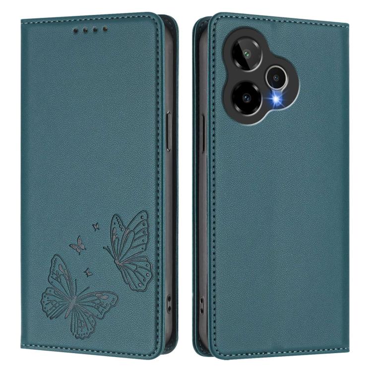 For Cricket Icon Pro 2026 Strong Magnetic Dual Butterfly RFID Vegan Leather Phone Case