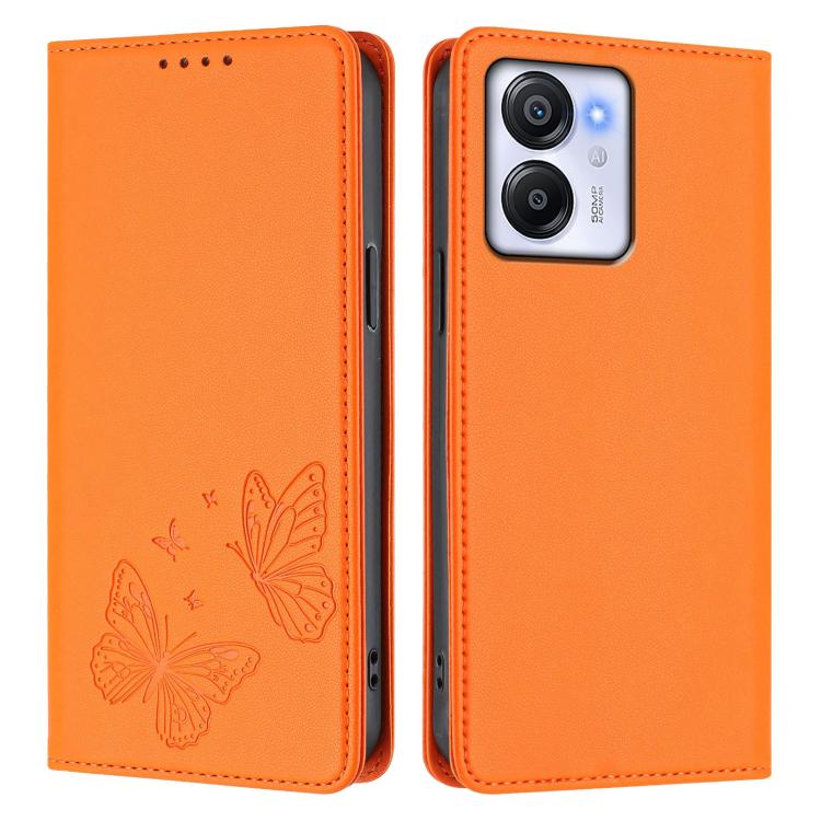 For Blackview Oscal Modern 8 / Color 8 Strong Magnetic Dual Butterfly RFID Vegan Leather Phone Case