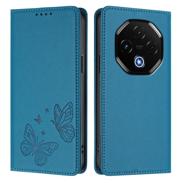For UMIDIGI G100 Pro Strong Magnetic Dual Butterfly RFID Vegan Leather Phone Case