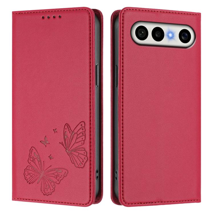 For vivo S30 Pro mini 5G Strong Magnetic Dual Butterfly RFID Vegan Leather Phone Case