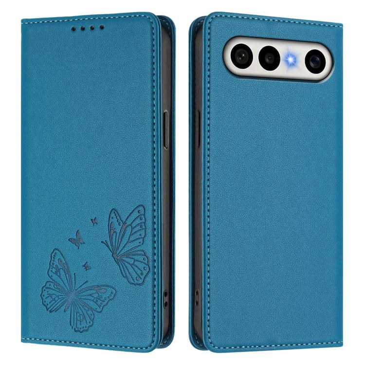 For vivo S30 Pro mini 5G Strong Magnetic Dual Butterfly RFID Vegan Leather Phone Case